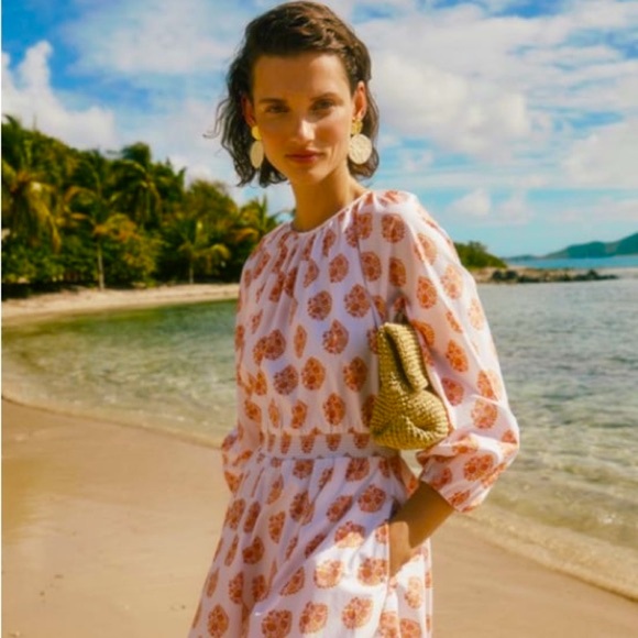 J Crew Smocked-waist mini dress in gathered floral block print XL - Picture 7 of 8